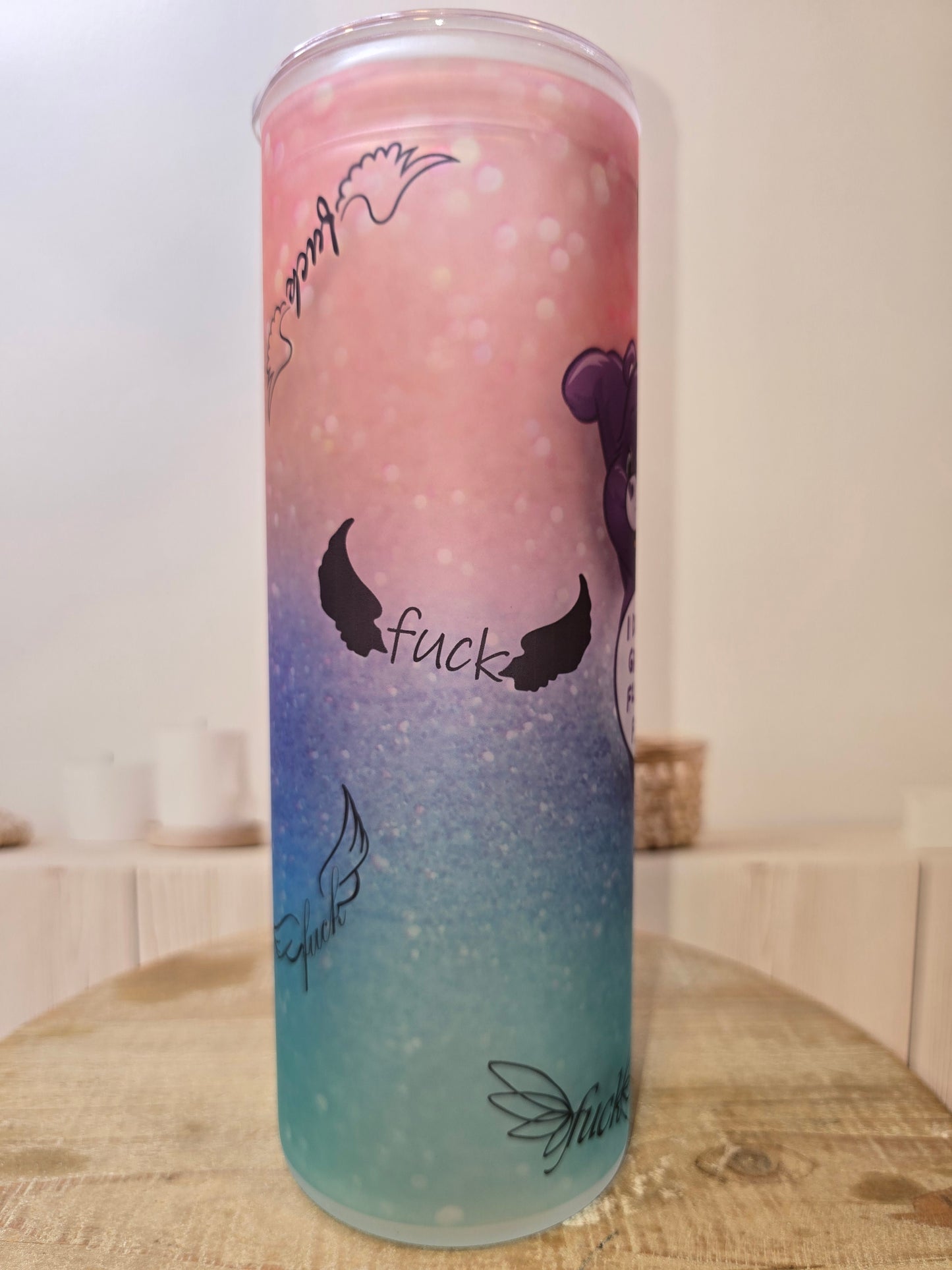 Flying "F" Swearing Teddy Tumbler
