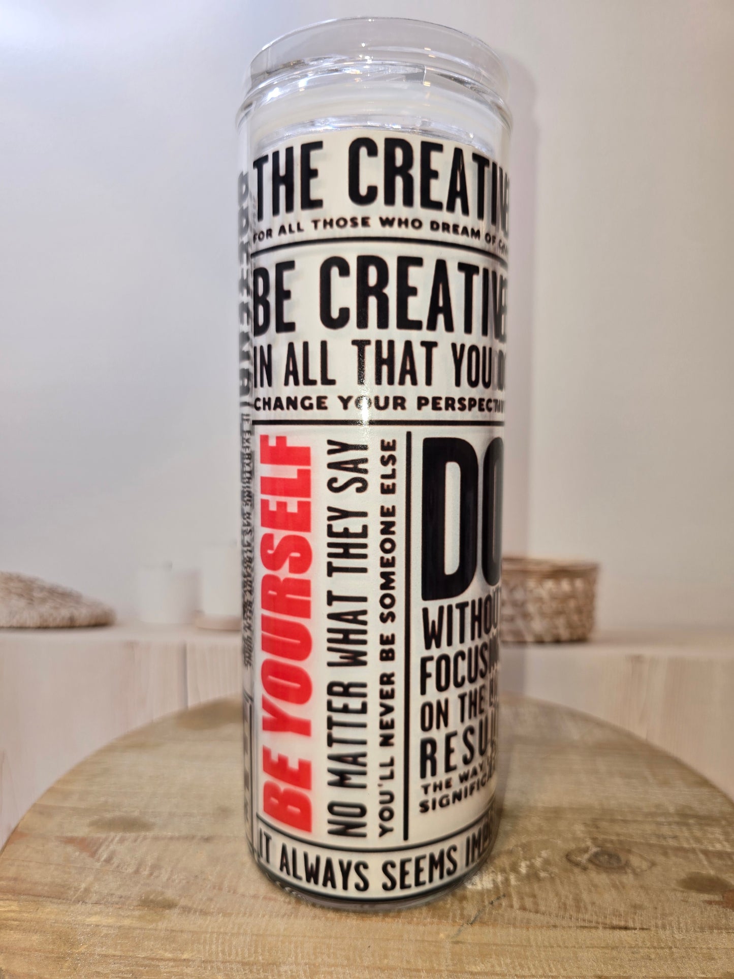 Motivation / Affirmation Glass Tumbler